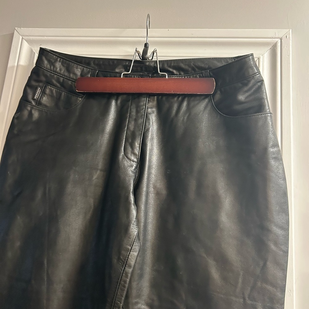 RUDSAK Black Leather Straight-Leg Pants - Picture 3 of 12